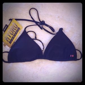 NWT Under Armour size L Bikini Top black